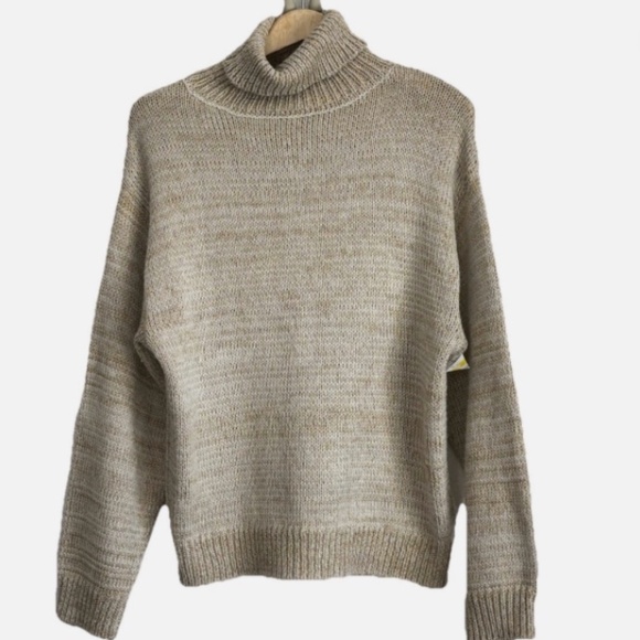 JOE'S Woman Turtle Neck Long Sleeve Metallic Sweater Top Size: M - Picture 1 of 8